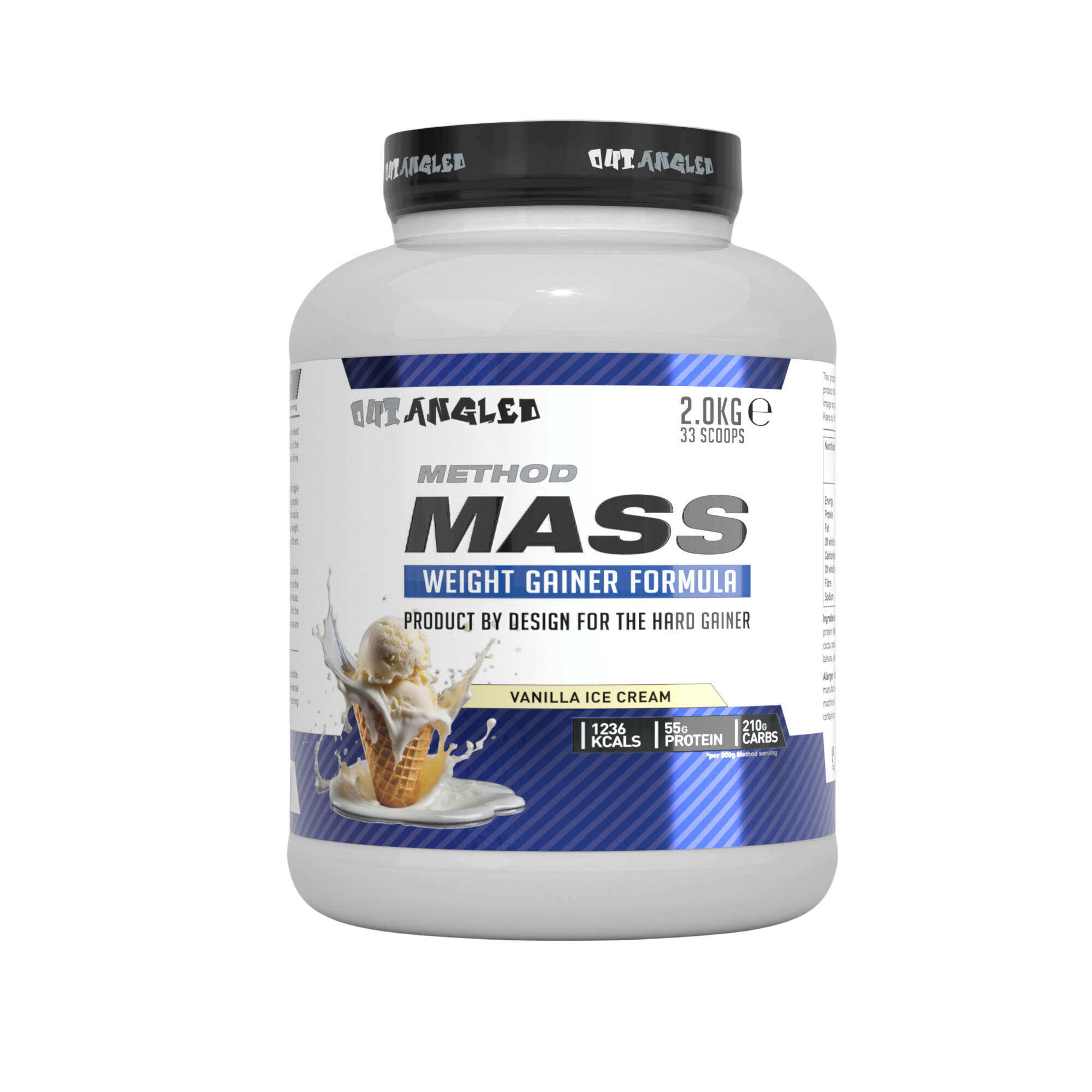 method mass gainer vanilla protein powder high calories, high carbohydrates, muscle growth weight gainer 2kg